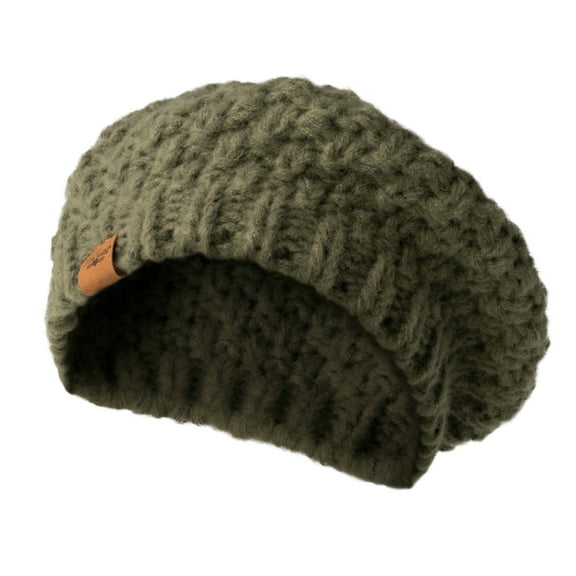 Britt’s Knits Everyday Crochet Beret Lightweight Parisian Style Beanie - Olive (Women's)