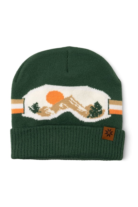 Freestyle Soft Knit Beanie Rib Knit Cuff Hat - Green (Kid's)