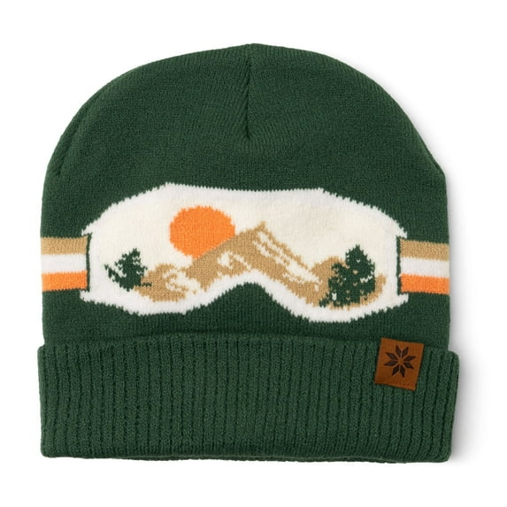 Britt's Knits Freestyle Soft Knit Beanie Rib Knit Cuff Hat - Green (Kid's)