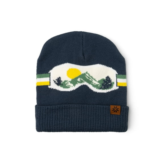 Britt's Knits Freestyle Soft Knit Beanie Rib Knit Cuff Hat - Navy (Kid's)