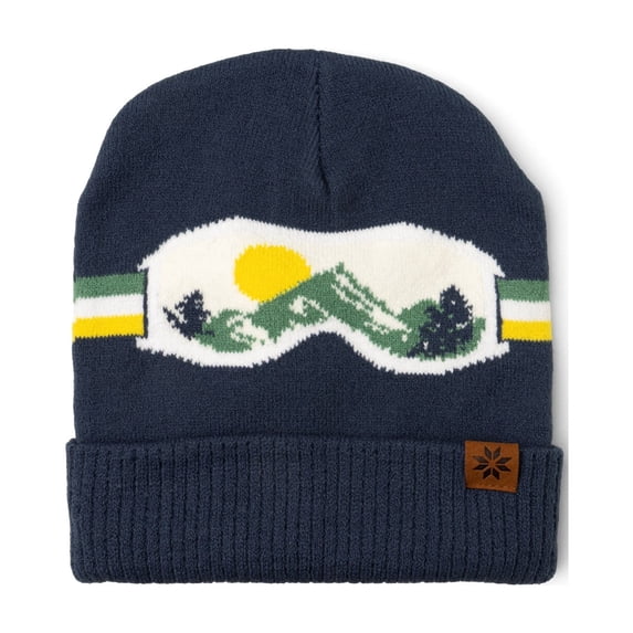 Britt's Knits Freestyle Soft Knit Beanie Rib Knit Cuff Hat - Navy (Kid's)