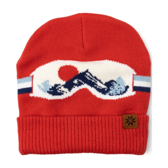 Britt's Knits Freestyle Soft Knit Beanie Rib Knit Cuff Hat - Red (Kid's)