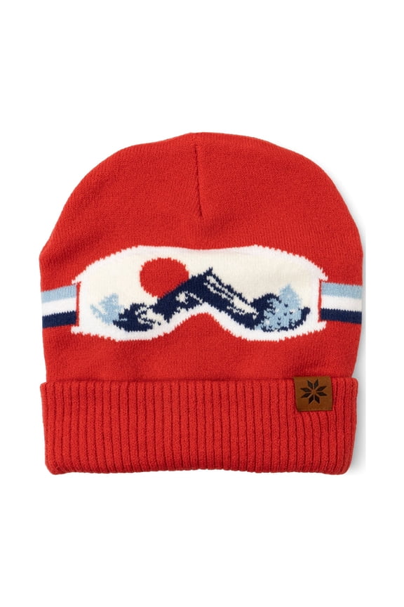 Freestyle Soft Knit Beanie Rib Knit Cuff Hat - Red (Kid's)