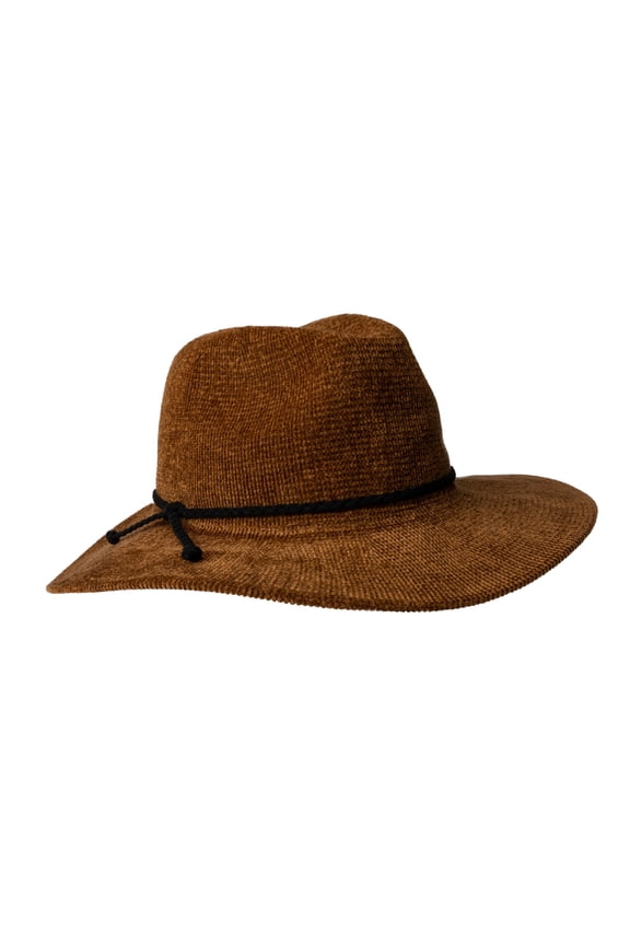 Getaway Vintage Wide Brim Classic Panama Hat - Chestnut (Women's)