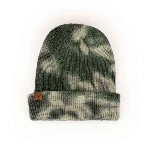 Britt's Knits Mantra Soft Winter Tie Dye Hat Knitted Warm Cuffed Beanie - Green (Women's)