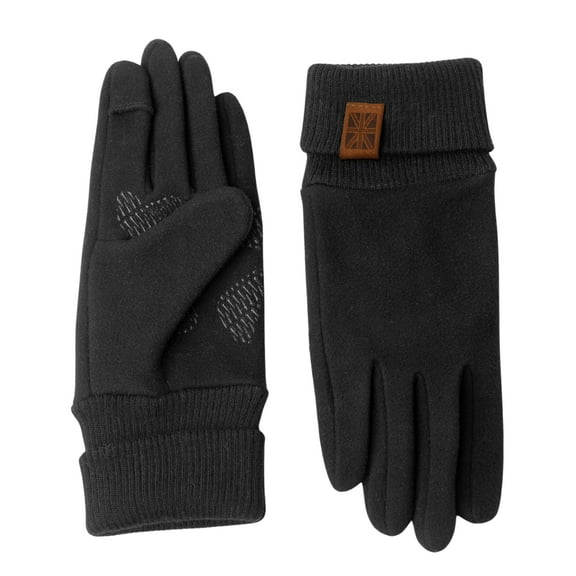 Britt's Knits Pro Tip Texting Warm Gloves Double Ribbed Cuffs - Black, S-M (Unisex)