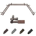 thumbnail image 1 of Britta 13/16" Bay Window Double Curtain Rod 20"-36", 38"-72" - Cocoa, 1 of 1