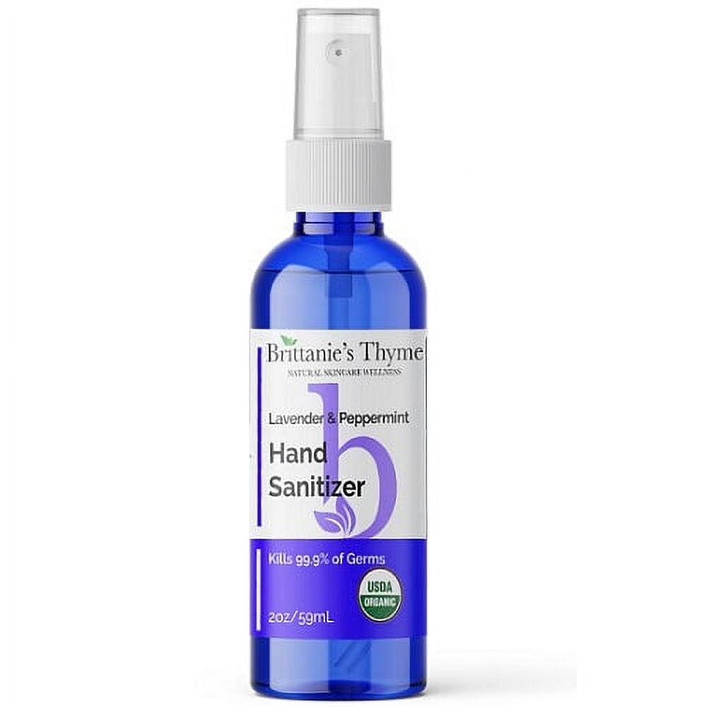 Brittanies Thyme Organic Lavender Hand Sanitizer Spray, 2 Oz, 6 Pack