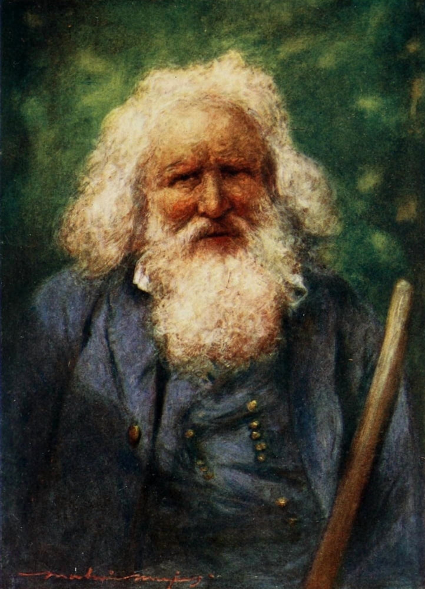Brittany 1912 Blind beggar Canvas Art - Mortimer Menpes (24 x 36)