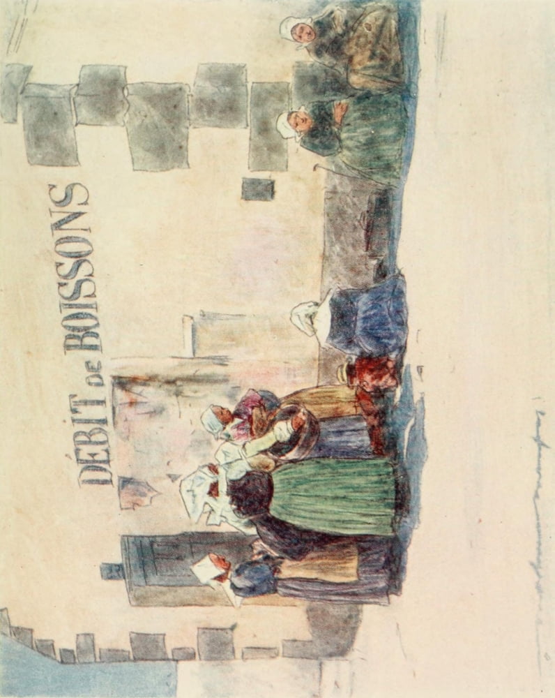 Brittany 1912 Debit de Boissons Canvas Art - Mortimer Menpes (24 x 36)