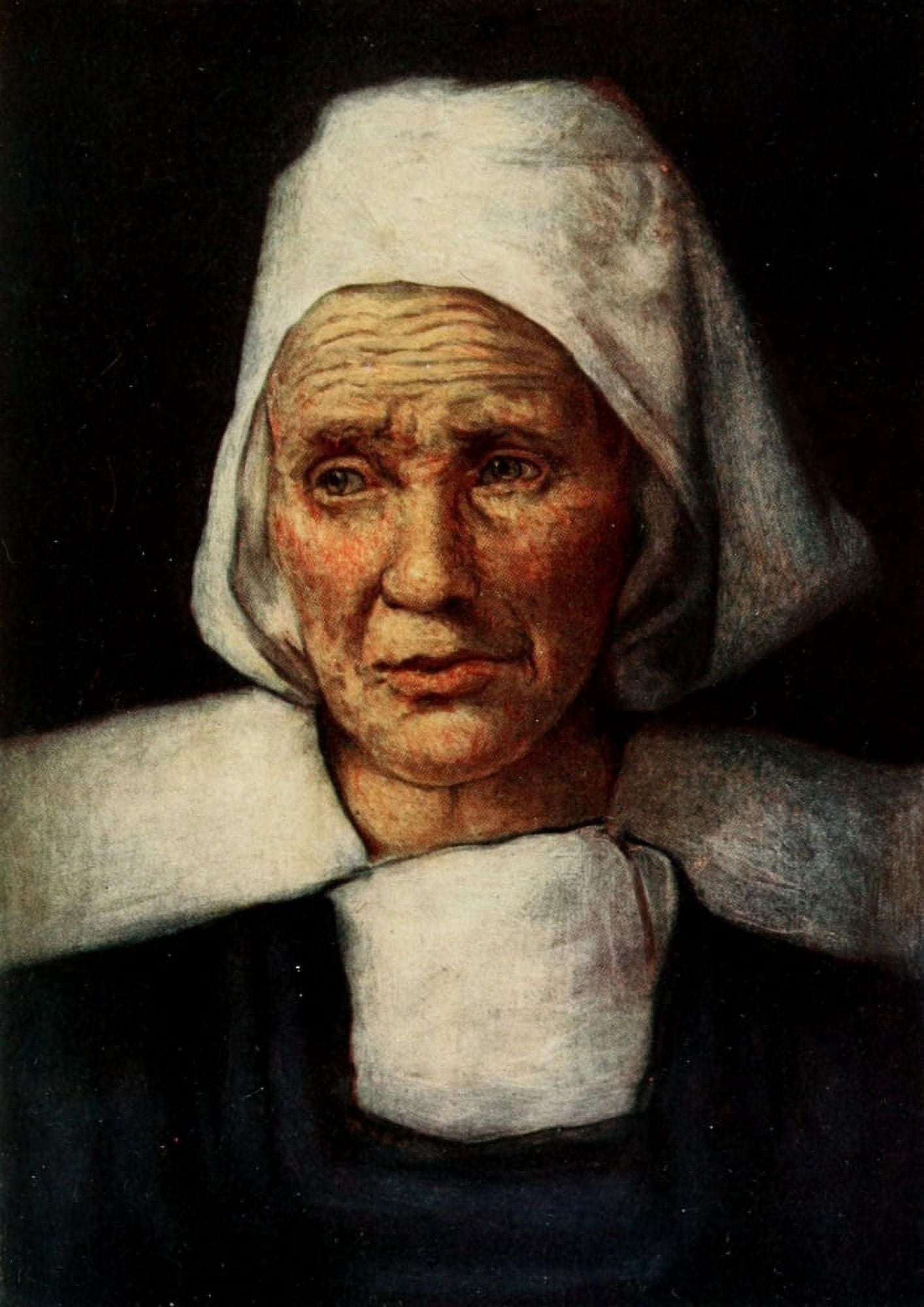 Brittany 1912 La Vieille Mere Perot Canvas Art - Mortimer Menpes (24 x 36)