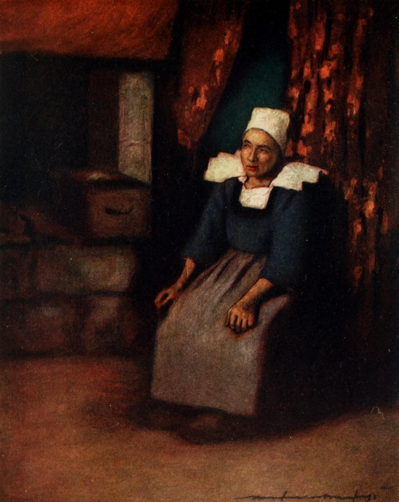 Brittany 1912 Midday rest Canvas Art - Mortimer Menpes (18 x 24)