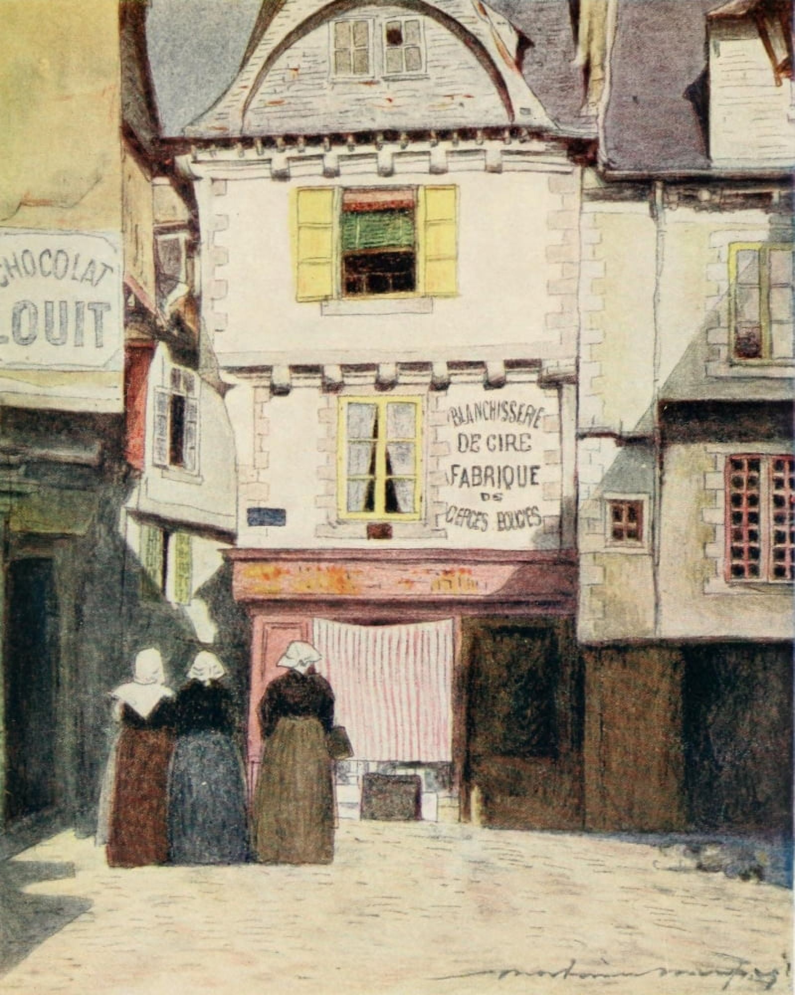 Brittany 1912 Place Henri Quatre Vannes Canvas Art - Mortimer Menpes (24 x 36)