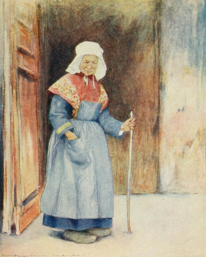 Brittany 1912 Quimper the cathedral porch Canvas Art - Mortimer Menpes (24 x 36)