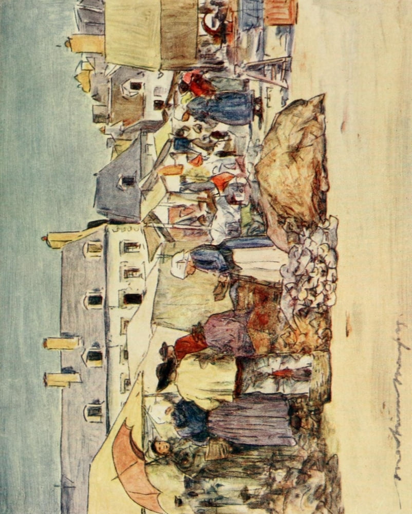 Brittany 1912 Sabot stall Canvas Art - Mortimer Menpes (18 x 24)