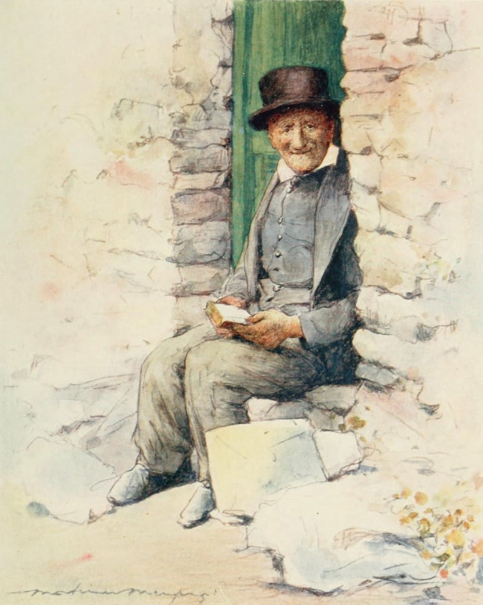Brittany 1912 Sunday Canvas Art - Mortimer Menpes (18 x 24)