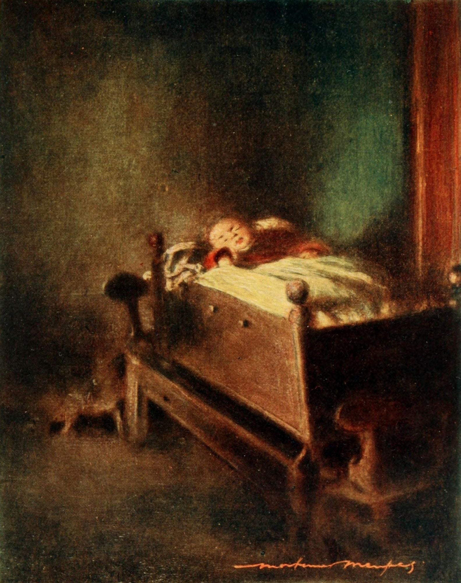 Brittany 1912 The Cradle Canvas Art - Mortimer Menpes (18 x 24)