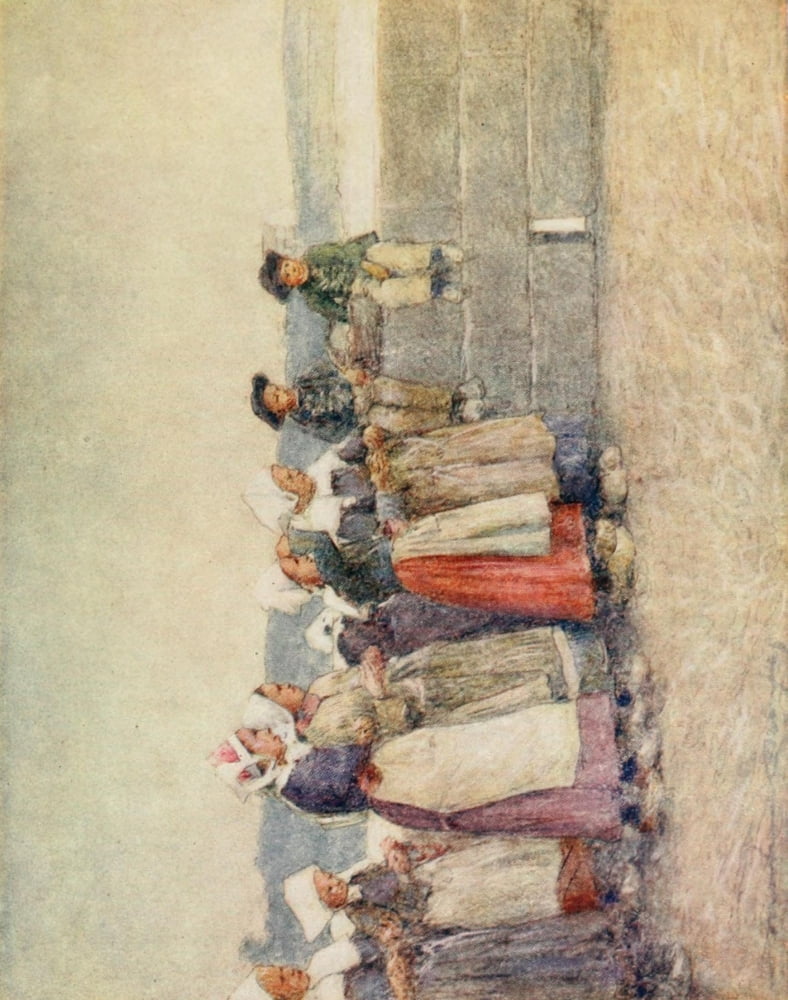 Brittany 1912 Watching for the fishing fleet Concarneau Canvas Art - Mortimer Menpes (24 x 36)