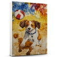 thumbnail image 1 of Brittany Dog Playing Volleyball Wall Stretched Canvas Size 8x12 – Brittany Canvas Art for Dog Lovers, Volleyball Canvas Wall Decor, 1 of 5