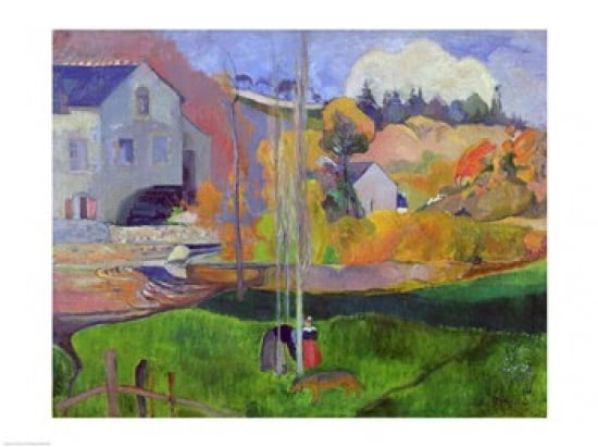 Brittany Landscape the David Mill 1894 Canvas Art - Paul Gauguin (24 x 18)