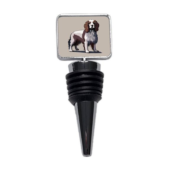Brittany Spaniel Dog Standing Wine Bottle Stopper Cap Plug