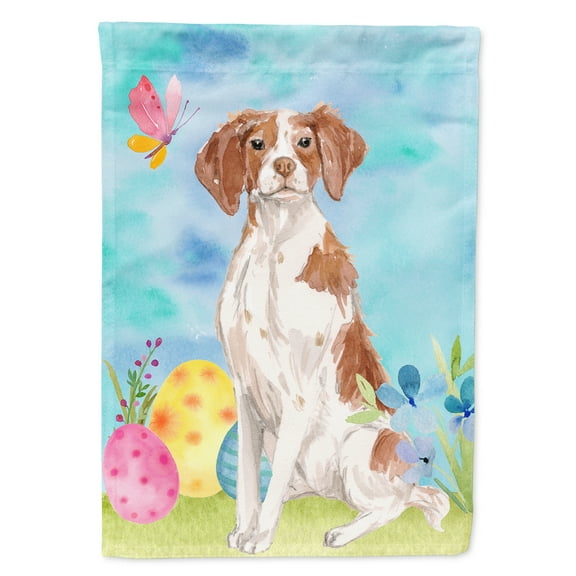 Brittany Spaniel Easter Garden Flag