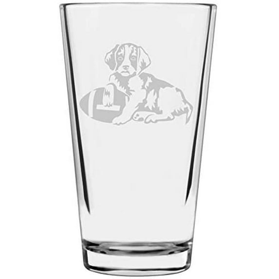 Brittany Spaniel Puppy Dog Themed Etched All Purpose 16oz Libbey Pint Glass
