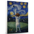 thumbnail image 1 of Brittany Vintage Dog Golf Canvas – Artistic Sports, Brittany Dog with Golf Stretched Canvas Size 8x12 Wall Print for Bedroom, Living Room, Office, 1 of 5