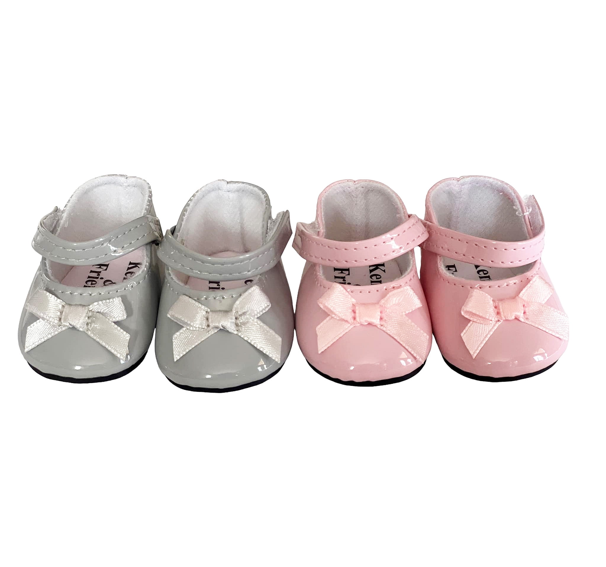 My Brittany's  18 Inch Doll Shoes: Pink and Grey Mary Janes for 18 Inch Kennedy and Friends Dolls, 15 Inch Baby Dolls, and Other 18 Inch Fashion Girl Dolls - Perfect Doll Clothes Accessory
