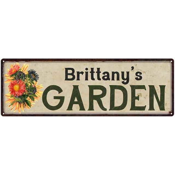 Brittany's Garden Sign Chic Decor 6x18 Sign Gift 206180017190