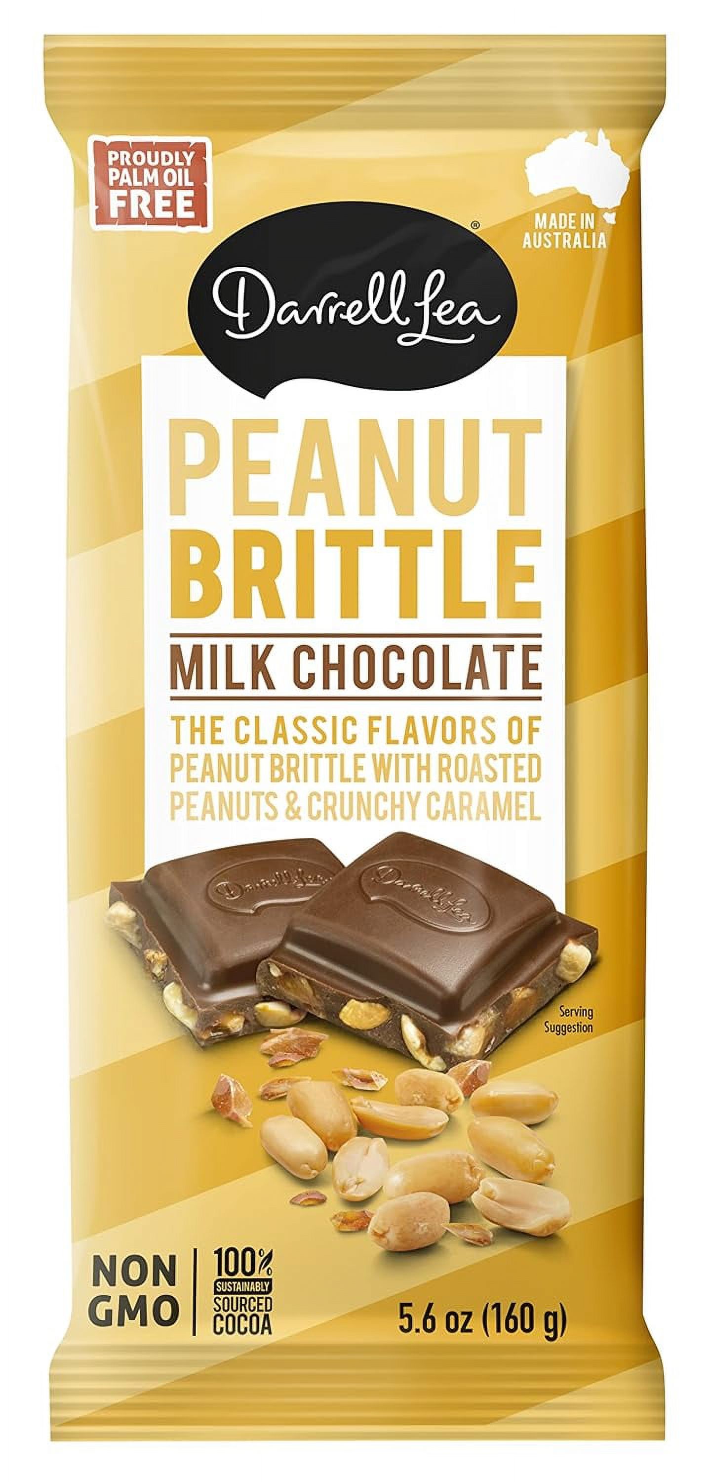 Brittle Chocolate Bar, Premium 5.6 Ounce Chocolate Bar Filled with s