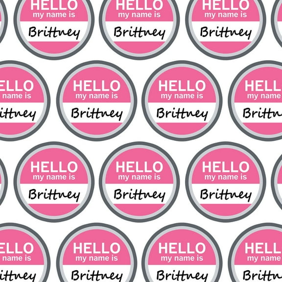 Brittney Hello My Name Is Premium Gift Wrap Wrapping Paper Roll