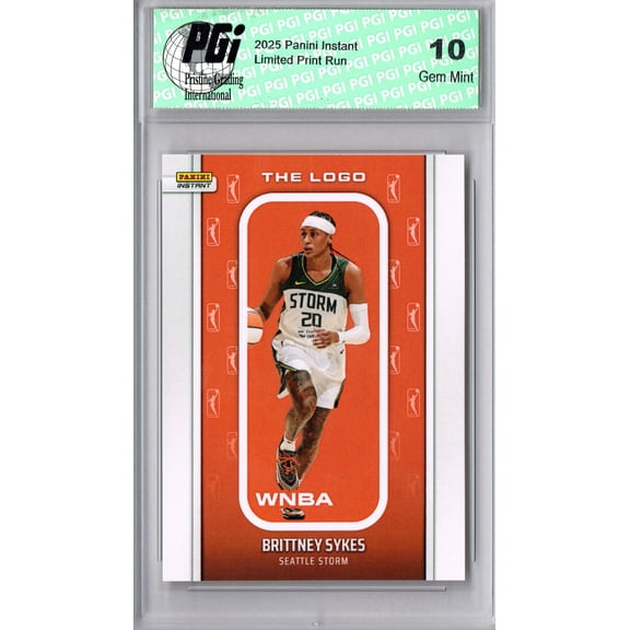 Brittney Sykes 2025 WNBA The Logo #LOGO-18 Only 1,447 Made Rare Card PGI 10
