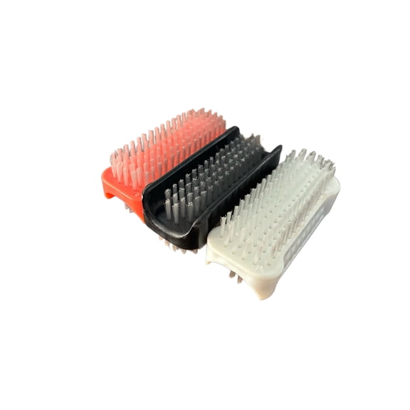 Brittny Two Sided Plastic Nail Brush, 3 Pack