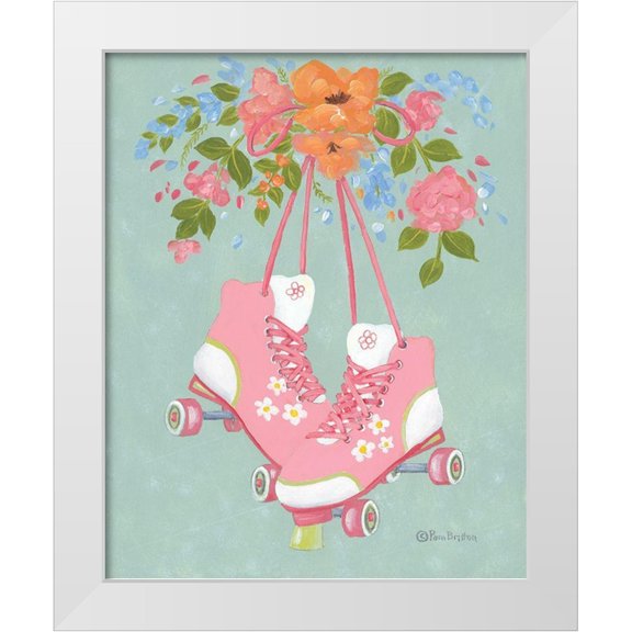 Britton, Pam 12x14 White Modern Wood Framed Museum Art Print Titled - Lets Roll