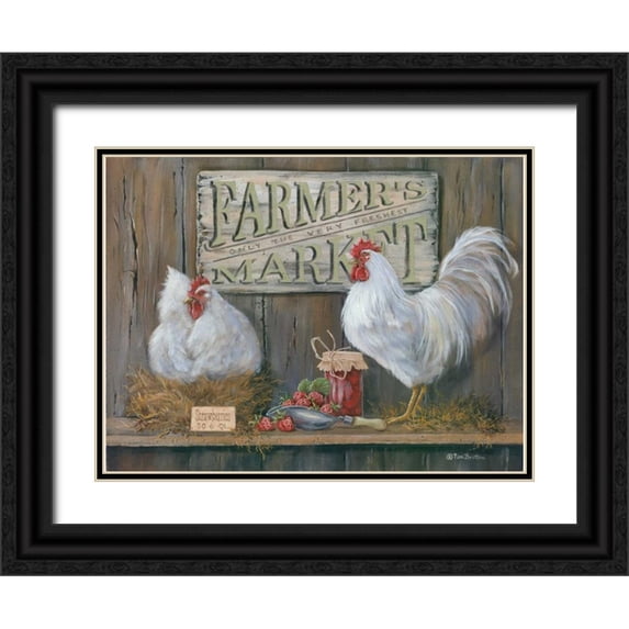 Britton, Pam 14x12 Black Ornate Wood Framed with Double Matting Museum Art Print Titled - Farmers Market