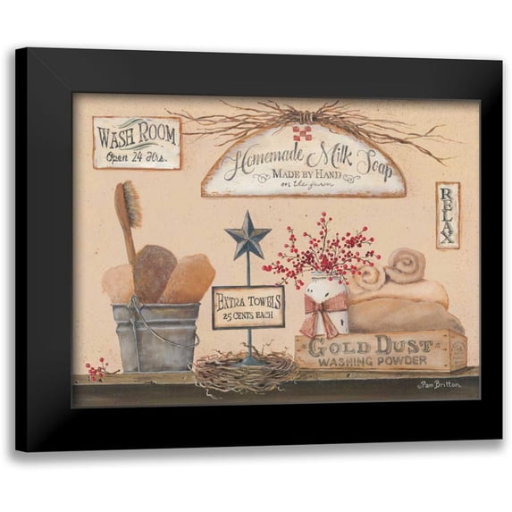 Britton, Pam 18x15 Black Modern Framed Museum Art Print Titled - Wash Room