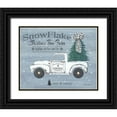 thumbnail image 1 of Britton, Pam 18x15 Black Ornate Wood Framed with Double Matting Museum Art Print Titled - Snowflake Christmas Tree Farm, 1 of 4