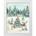 thumbnail image 1 of Britton, Pam 19x24 White Modern Wood Framed Museum Art Print Titled - Woodland Friends, 1 of 4