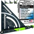 thumbnail image 1 of Britton Square 7''-Black/Green- Aluminum, Rafter Square, 1 of 9