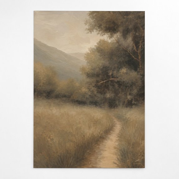 Brivelle Neutral Landscape Nature Path Poster, 12 x 8 in