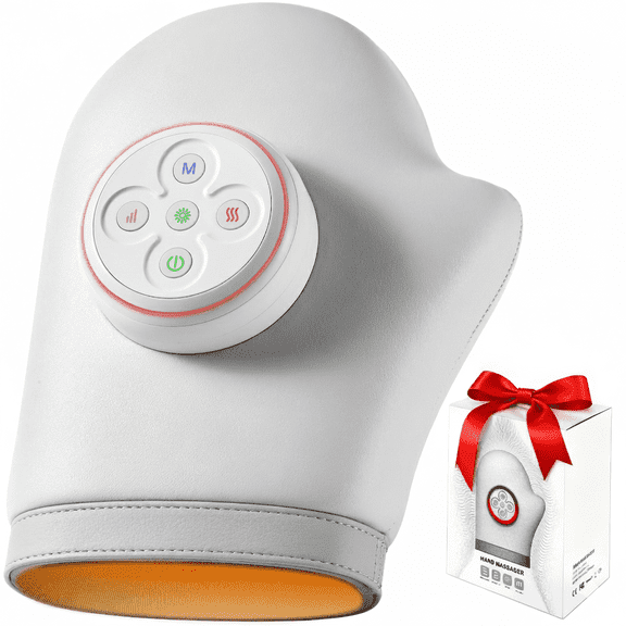 Brivouen Hand Massager with Heat and Compression, Finger and Palm Massage Machine Gifts for Women, Cordless and Rechargeable