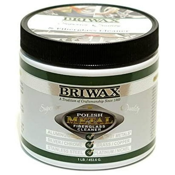Briwax Metal Polish & Fiberglass Cleaner Paste 1 Lb