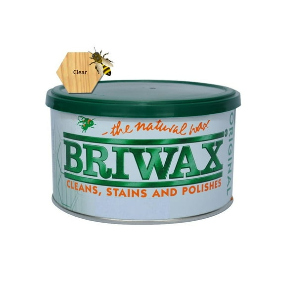 Briwax Original Furniture Wax Polish Clear 16 oz - Cleans, Stains & Polishes