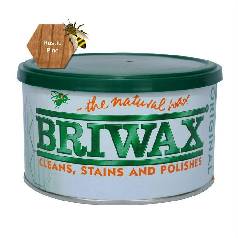 Briwax (Rustic Pine) Furniture Wax Polish, Cleans, Stains, and