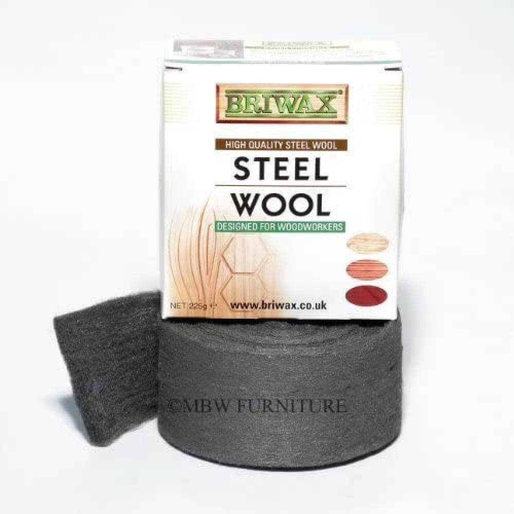Briwax Steel Wool Grade 0000 Oil Free 225g 1/2lb Roll by Briwax
