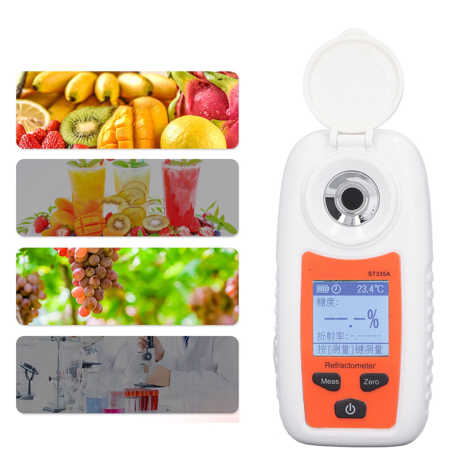 Brix Digital Refractometer, LCD Sweetness Meter Tester Cover For Fruits