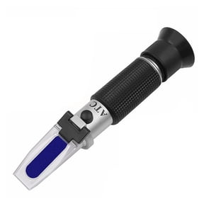 Brix Meter Refractometer Hand Held 45-82% Sugar Honey Minimum Division 0.5%Brix Content Fruit Juice Liquids ATC Refractometer ,Easy to Use