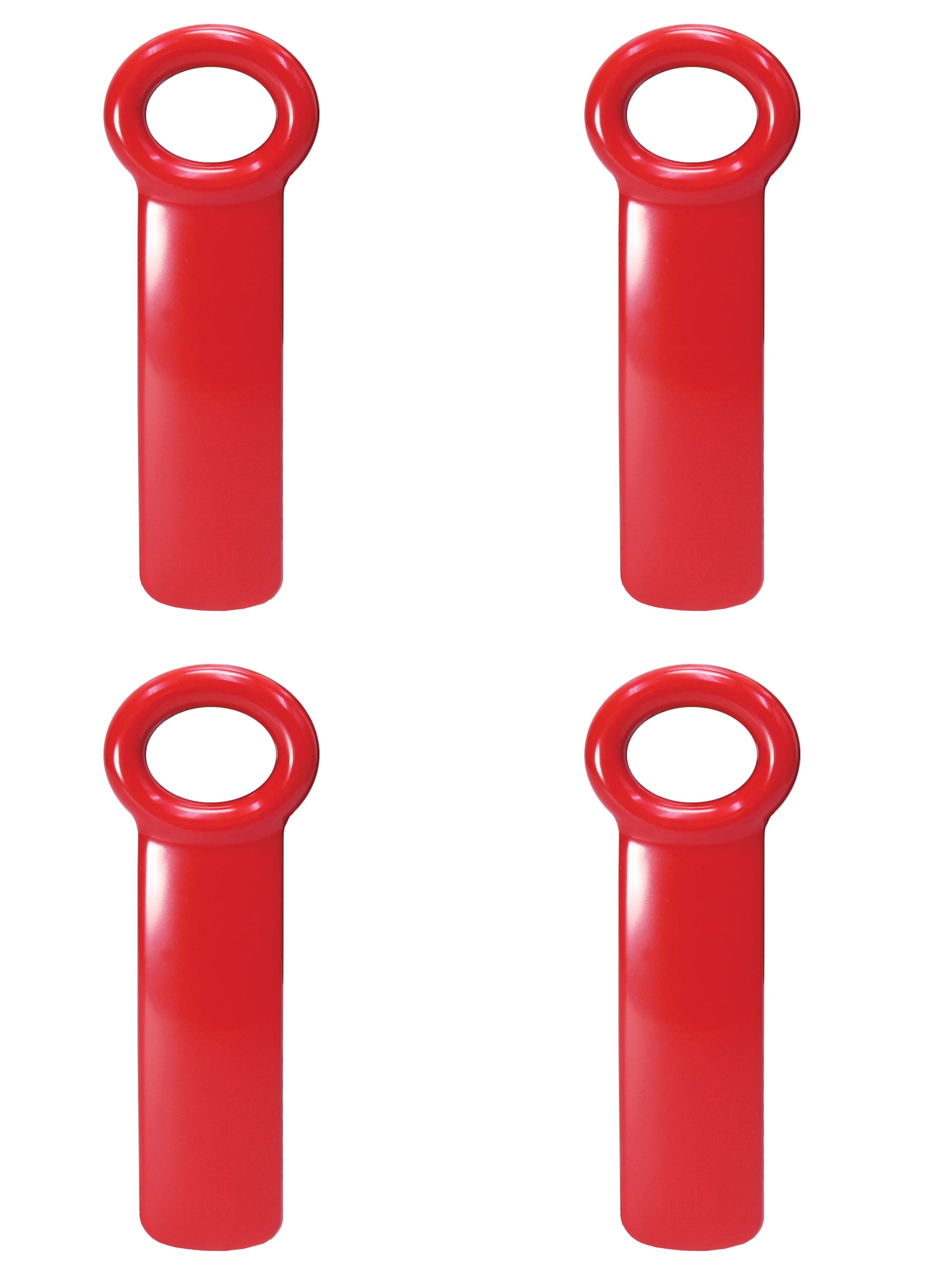 Brix Original Easy Jar Key Opener, Great for Kids and Arthritis and Carpal Tunnel Sufferers, Red, Set of 4