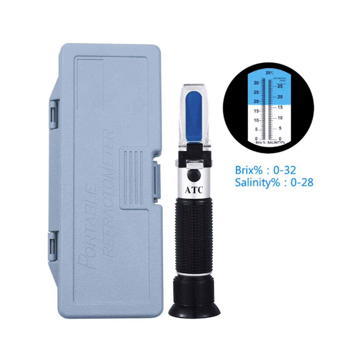 Brix Refractometer with ATC Dual Scale Specific Gravity & Brix